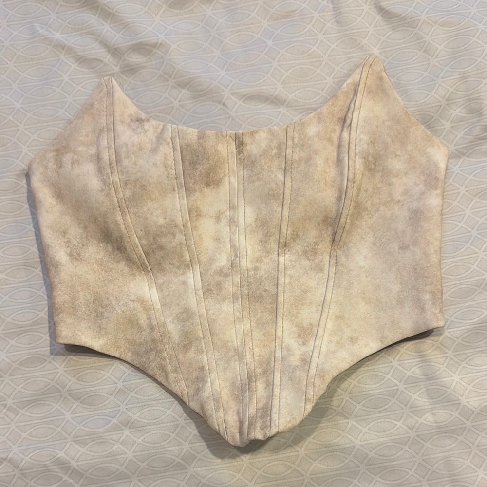 Bershka Light Tan Corset Top